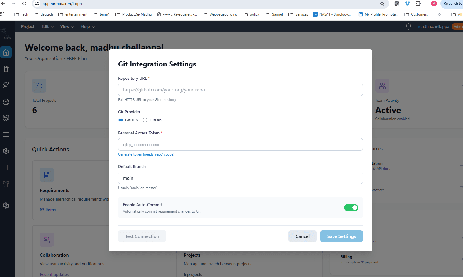 Git integration and version control