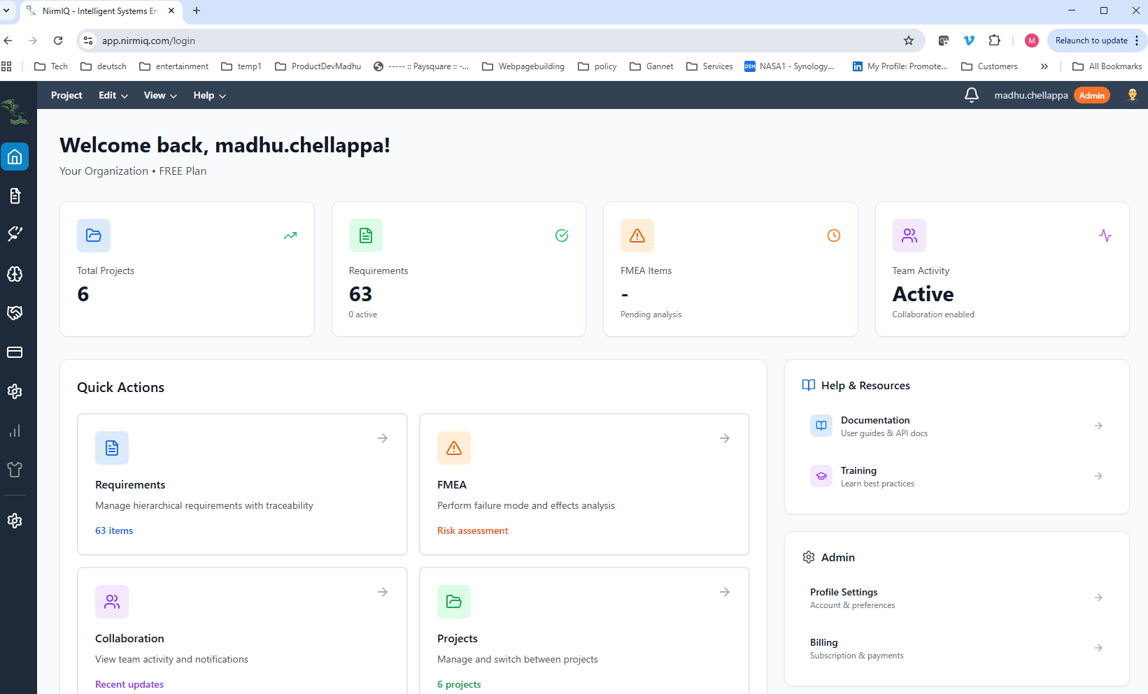 NirmIQ Dashboard
